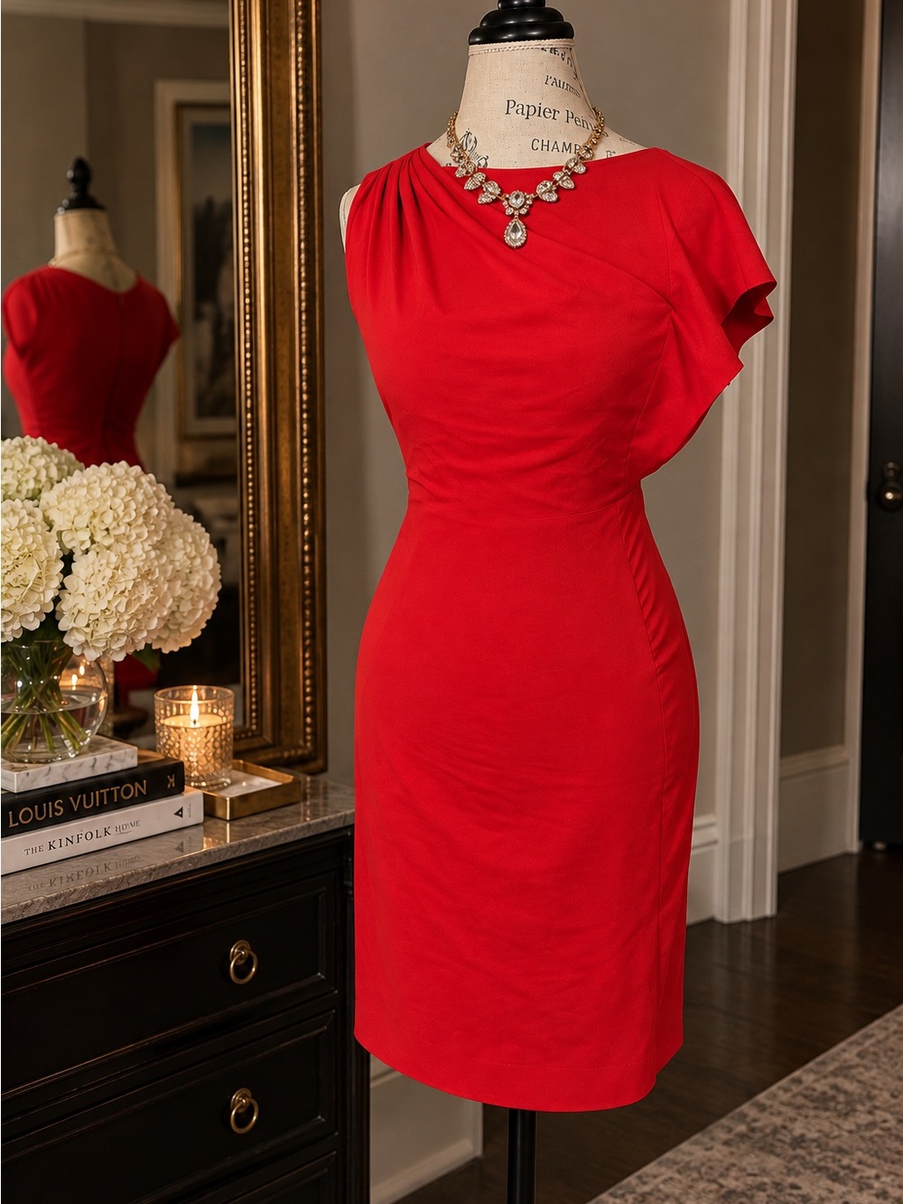 Calvin Klein Red Asymmetrical Cocktail